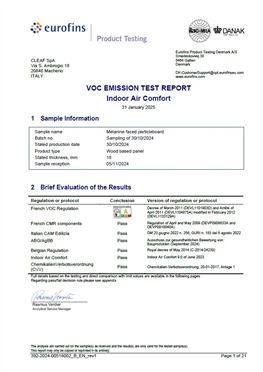 VOC-排放报告-室内空气舒适-饰面板