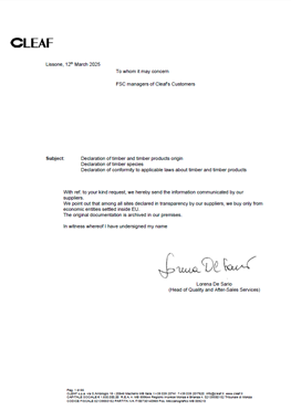 木材原产地声明